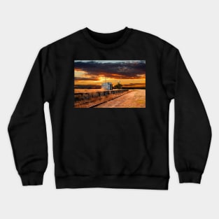 Sunset at the Coonawarra Rail Station Crewneck Sweatshirt